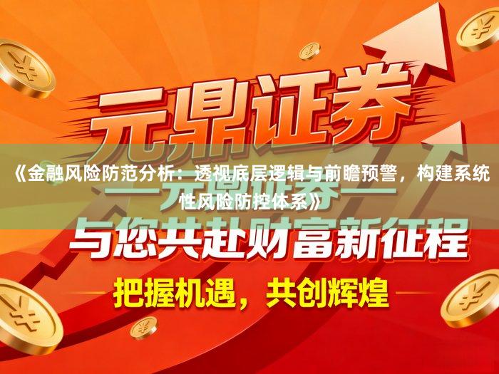 《金融风险防范分析：透视底层逻辑与前瞻预警，构建系统性风险防控体系》