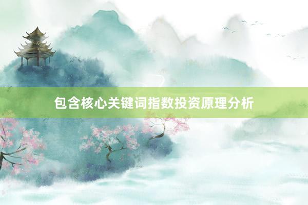 包含核心关键词指数投资原理分析