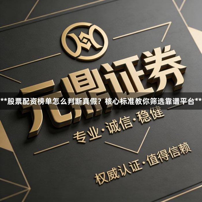 **股票配资榜单怎么判断真假？核心标准教你筛选靠谱平台**