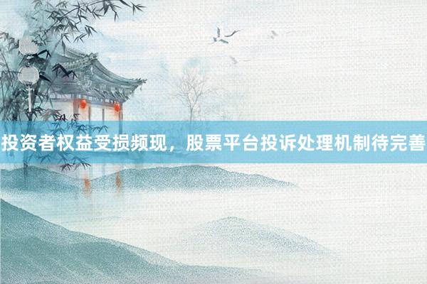 投资者权益受损频现，股票平台投诉处理机制待完善