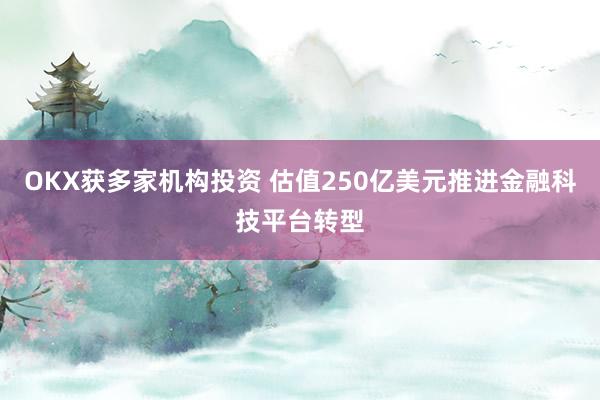 OKX获多家机构投资 估值250亿美元推进金融科技平台转型
